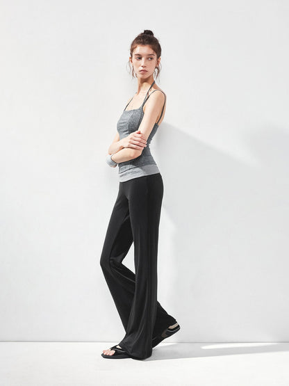 kvkv U Neck Slim Fit Yoga Tank Top