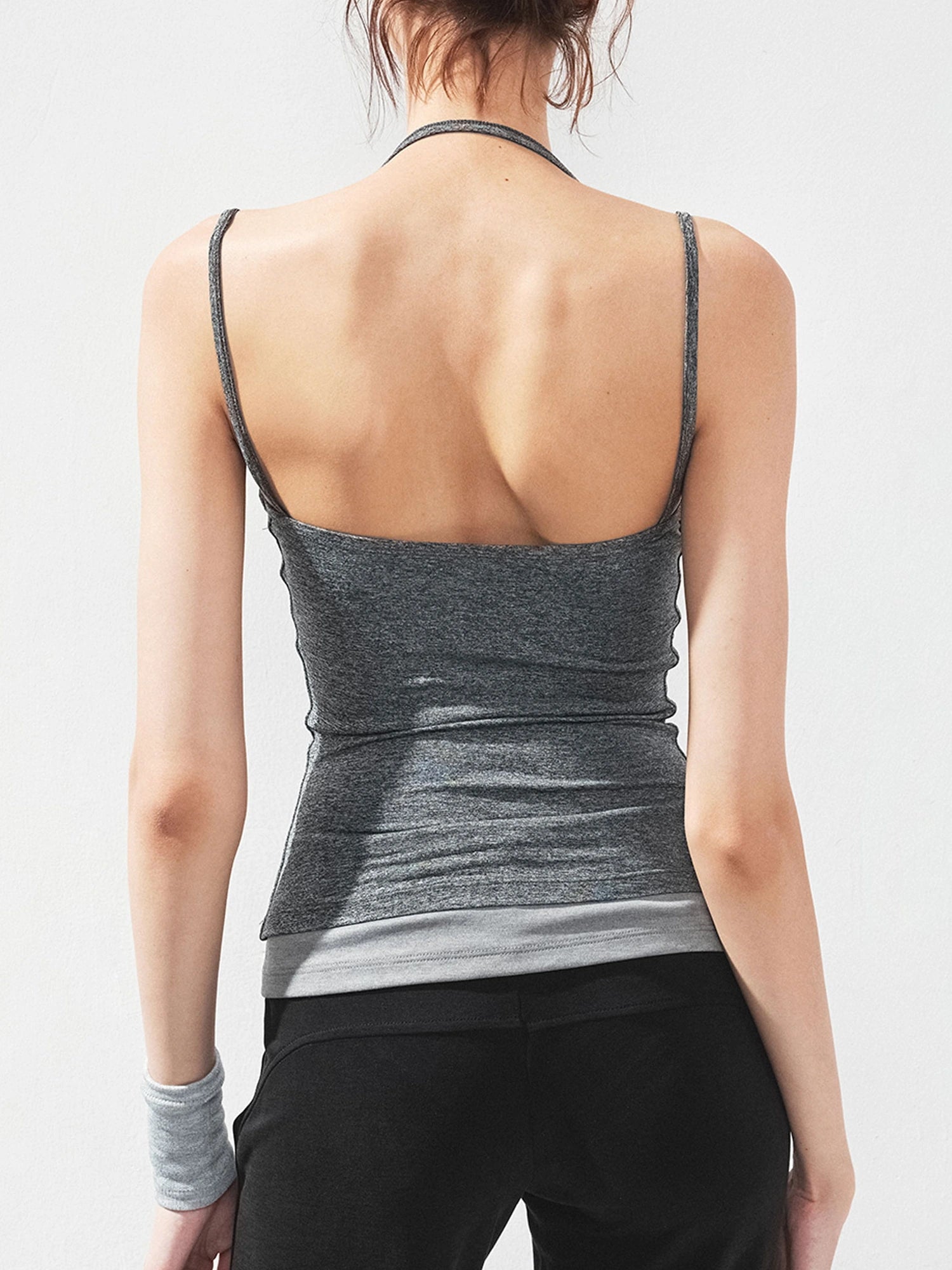 kvkv U Neck Slim Fit Yoga Tank Top