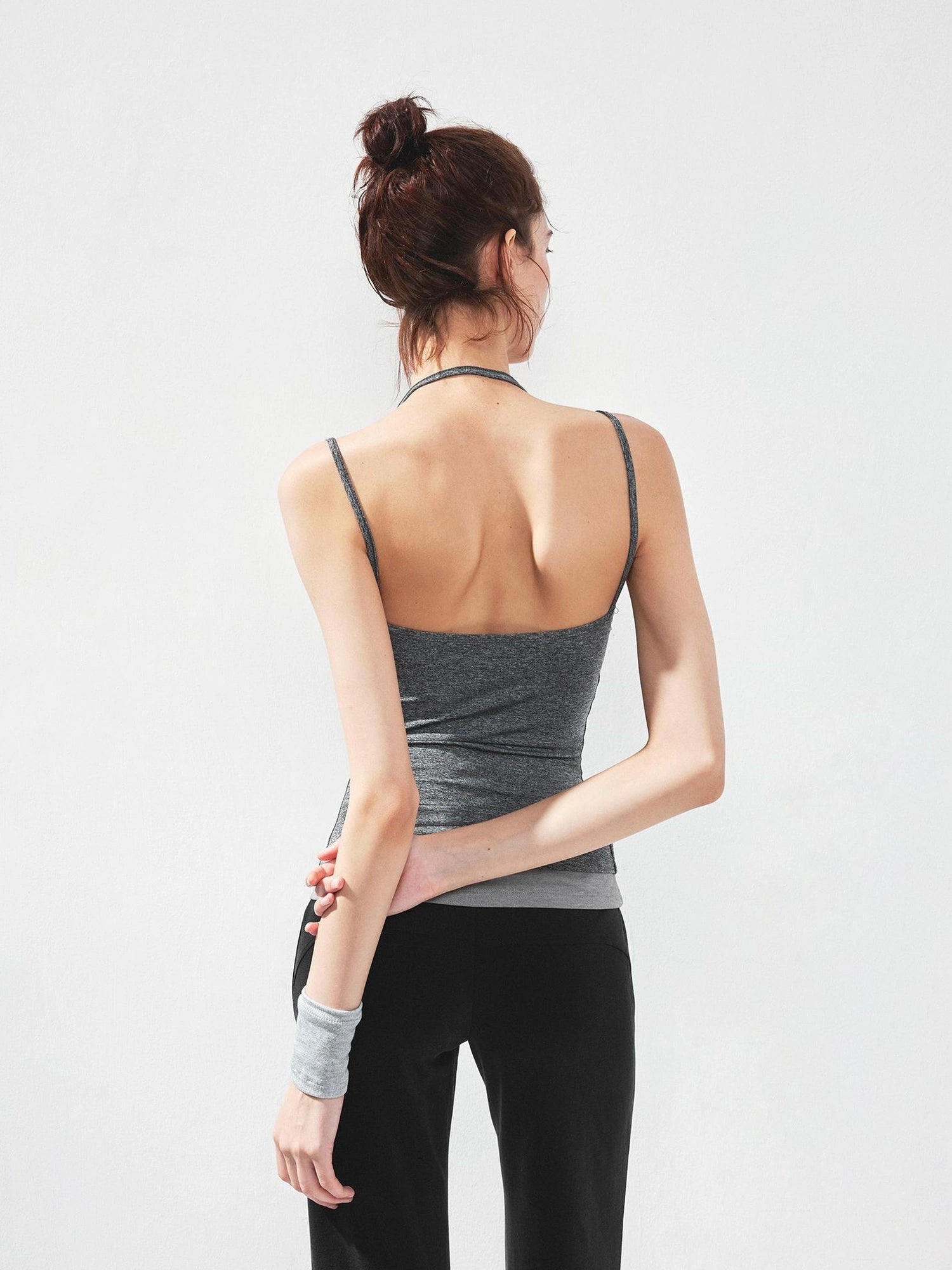 kvkv U Neck Slim Fit Yoga Tank Top