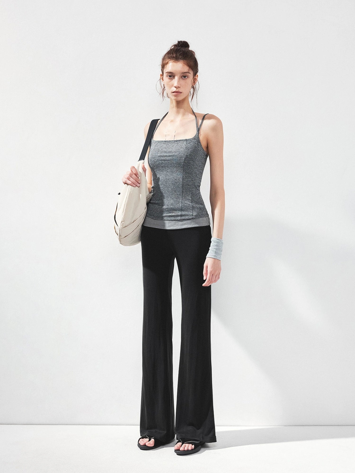 kvkv U Neck Slim Fit Yoga Tank Top