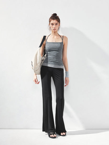 kvkv U Neck Slim Fit Yoga Tank Top