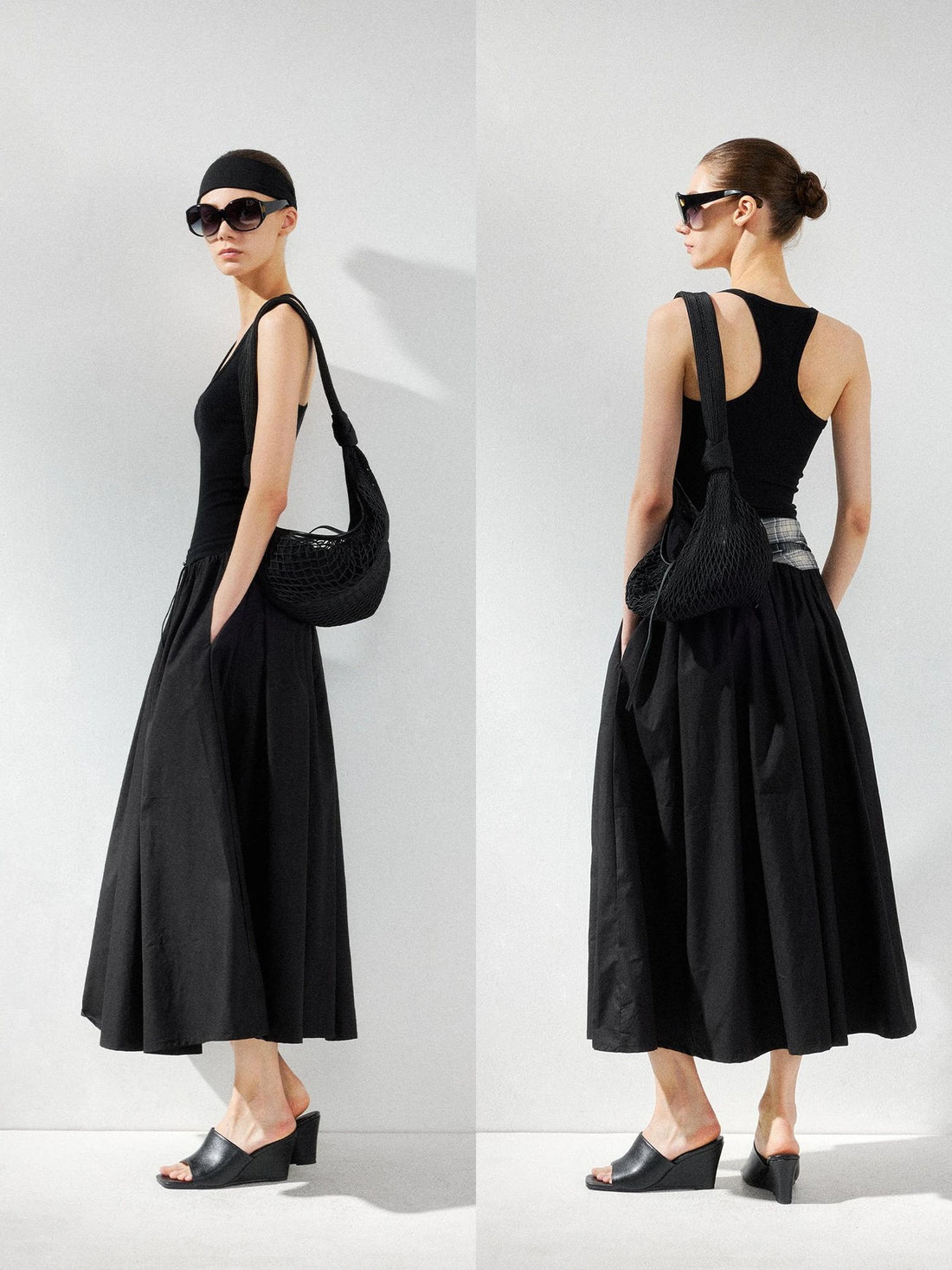 kvkv U Neck Tank Fit Flare Maxi Dress