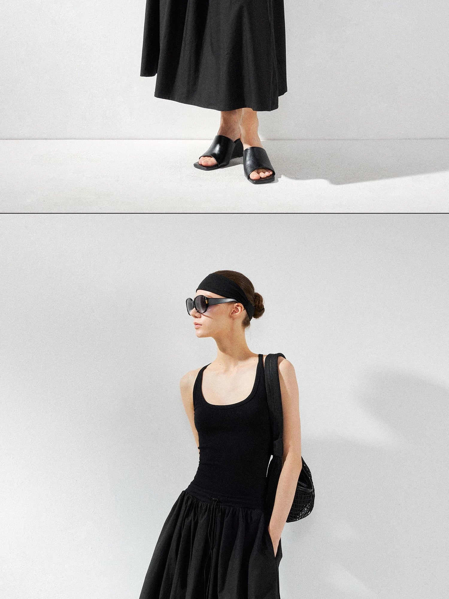 kvkv U Neck Tank Fit Flare Maxi Dress
