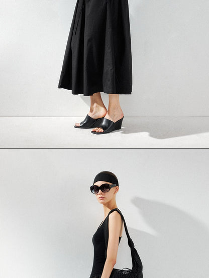kvkv U Neck Tank Fit Flare Maxi Dress