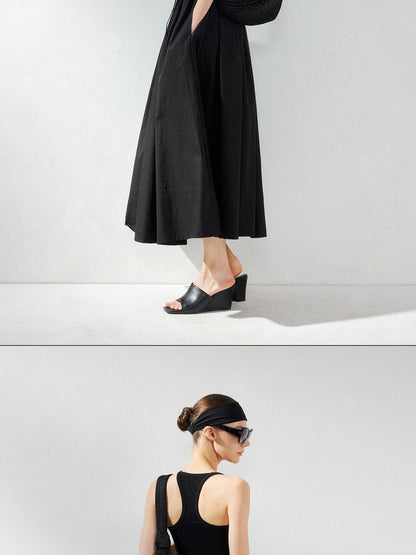 kvkv U Neck Tank Fit Flare Maxi Dress