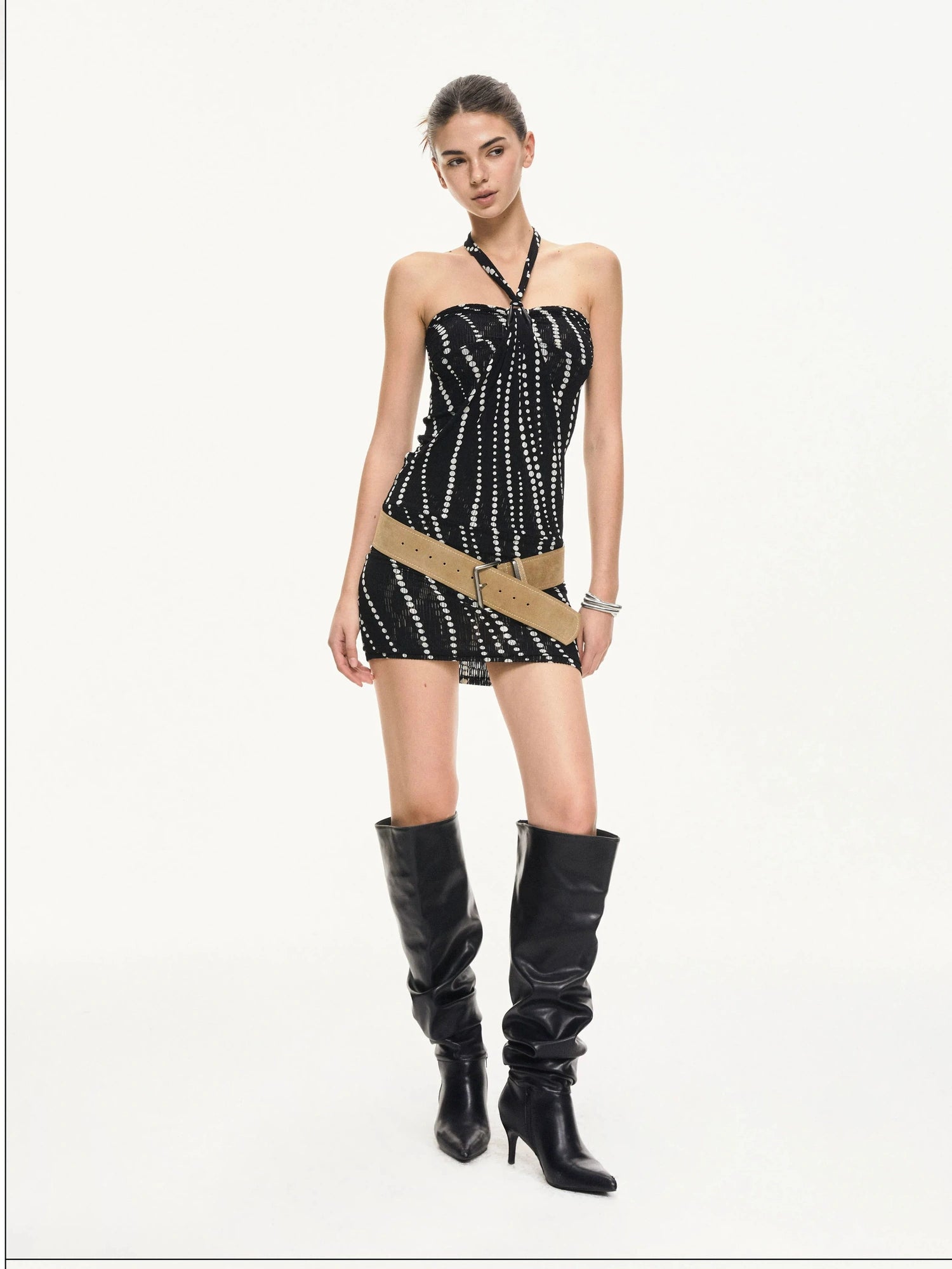 KVKV Yoga Clothing Brand - V-neck Halter Bodycon Mini Dress