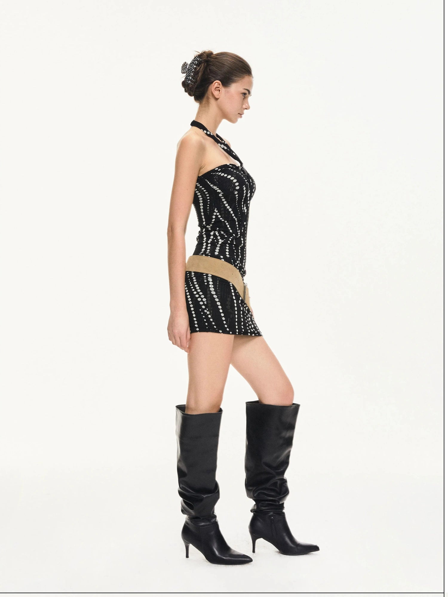 KVKV Yoga Clothing Brand - V-neck Halter Bodycon Mini Dress