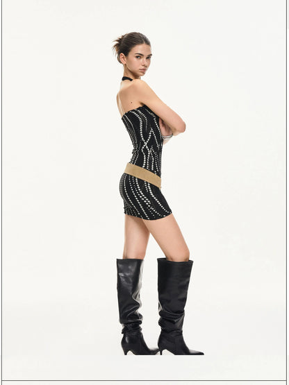 KVKV Yoga Clothing Brand - V-neck Halter Bodycon Mini Dress