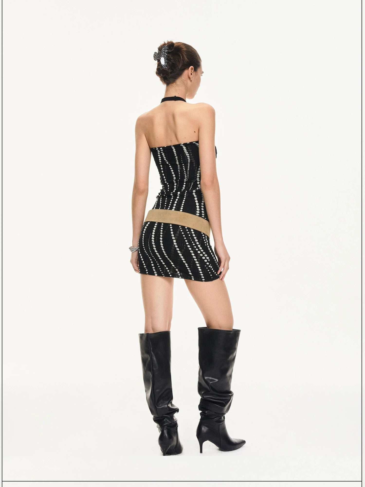 KVKV Yoga Clothing Brand - V-neck Halter Bodycon Mini Dress