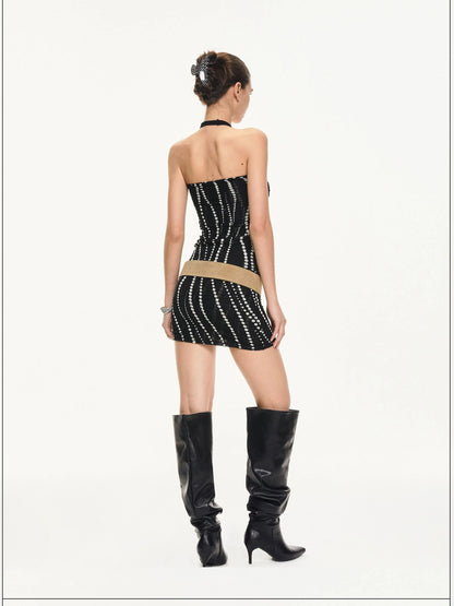 KVKV Yoga Clothing Brand - V-neck Halter Bodycon Mini Dress