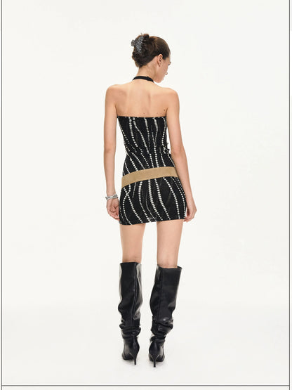 KVKV Yoga Clothing Brand - V-neck Halter Bodycon Mini Dress