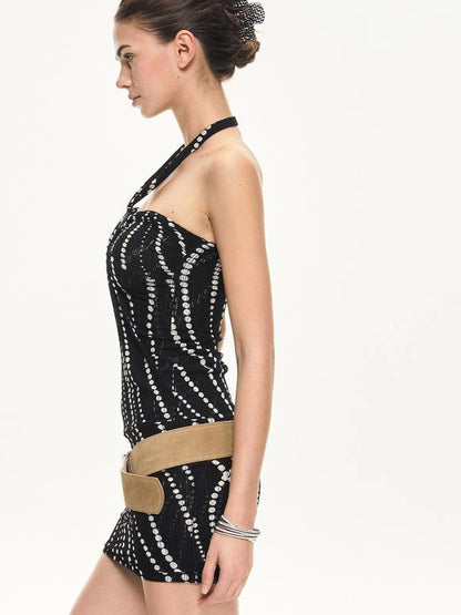 KVKV Yoga Clothing Brand - V-neck Halter Bodycon Mini Dress