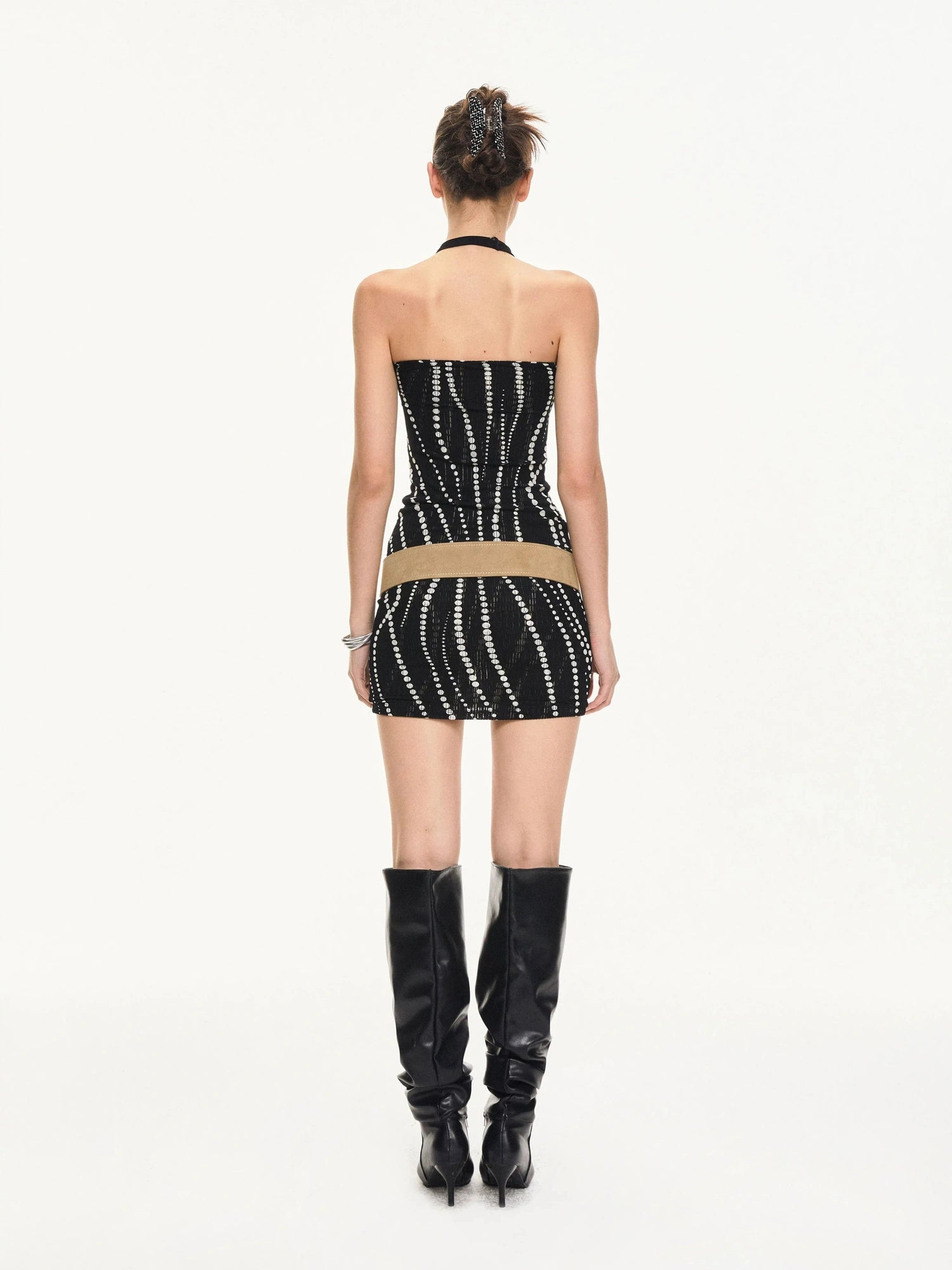 KVKV Yoga Clothing Brand - V-neck Halter Bodycon Mini Dress