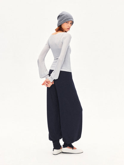 kvkv V-neck Lantern Sleeve Slim Women&
