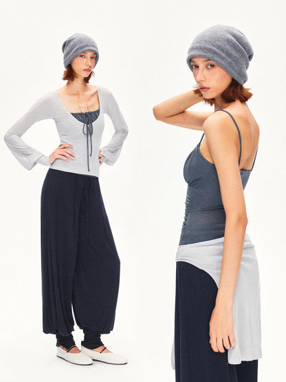 kvkv V-neck Lantern Sleeve Slim Women&
