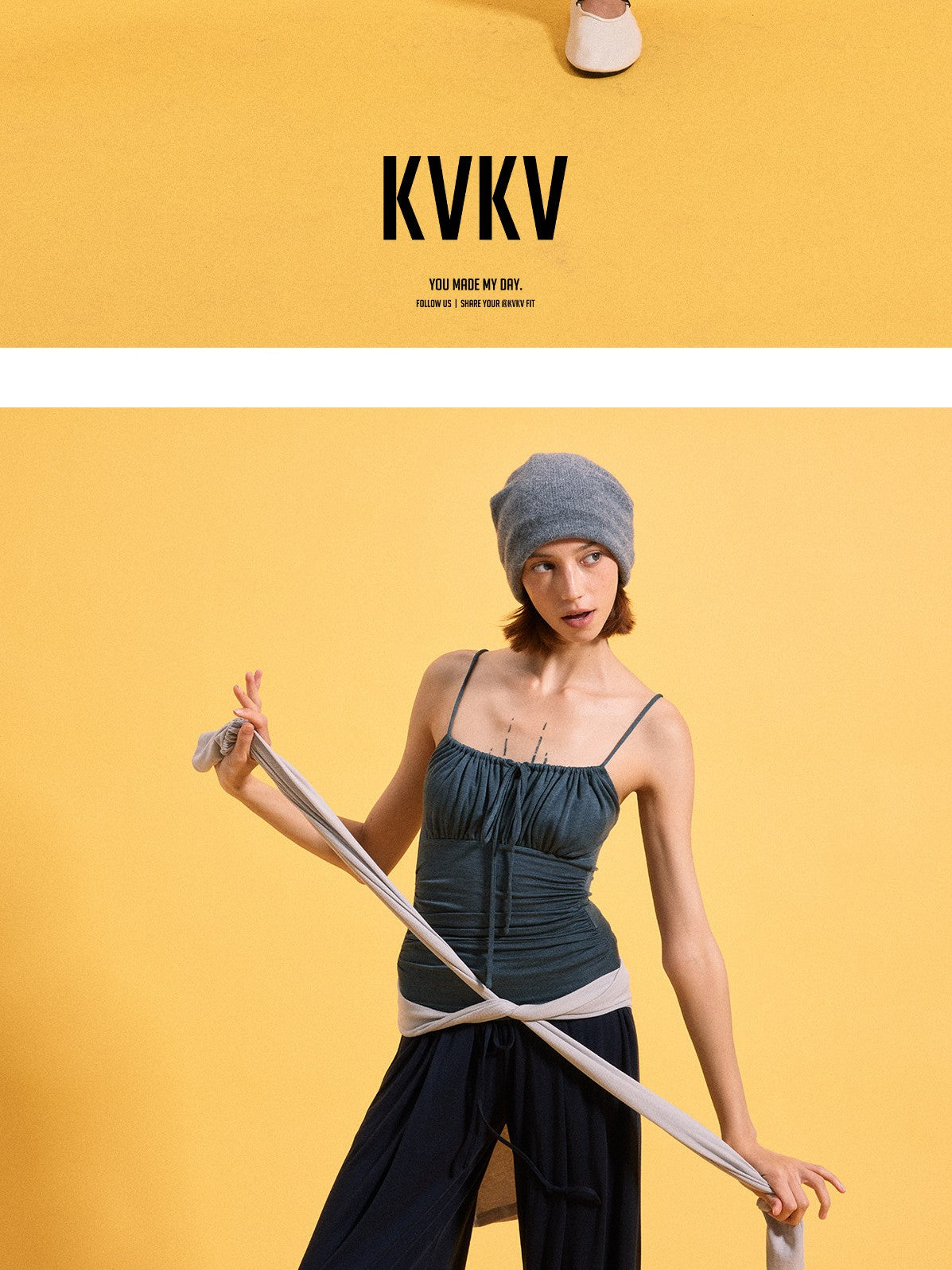 kvkv V-neck Lantern Sleeve Slim Women&