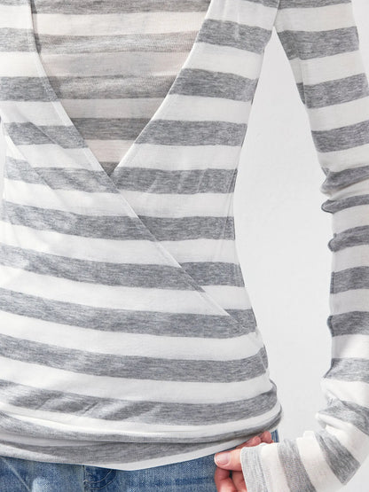 kvkv V-neck Layered Stripe Tee