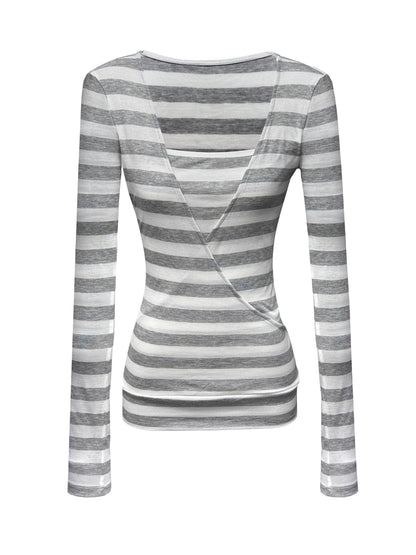 kvkv_V-neck_Layered_Stripe_Tee_MISSTT