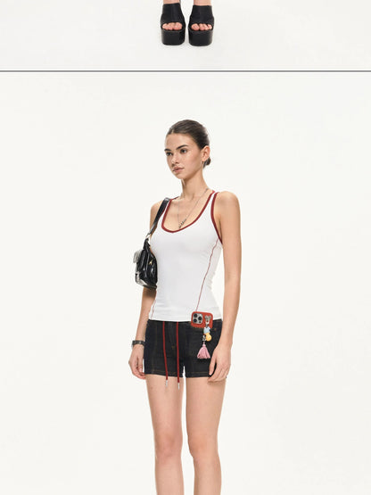 KVKV Yoga Clothing Brand - V-neck Red Trim Active Yoga Top