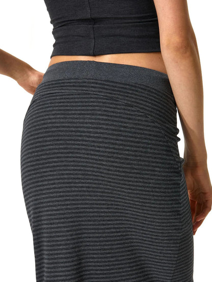 kvkv V-neck Striped Bodycon Drawstring Hem Dress