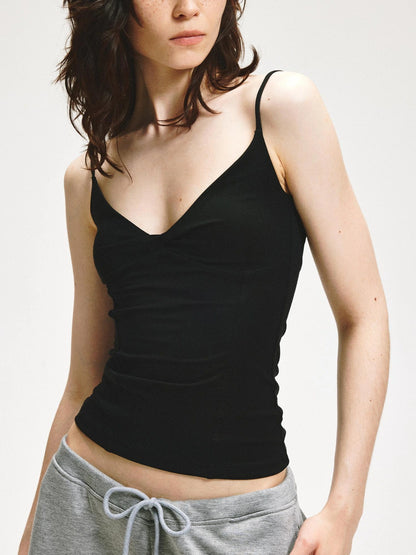 KVKV Yoga Clothing Brand - V-neck Twist Front Yoga Tank Top