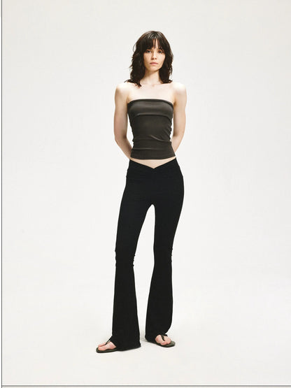 KVKV Yoga Clothing Brand - V Wrinkle Flared Yoga Pants