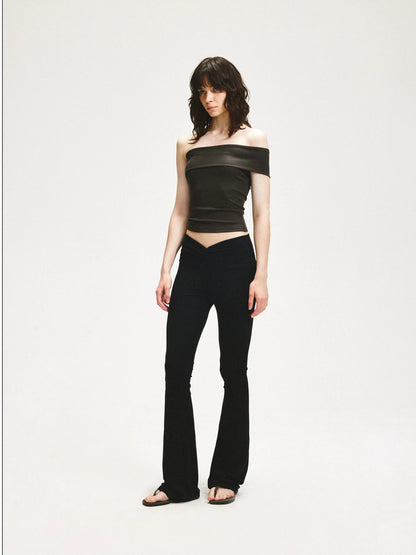 KVKV Yoga Clothing Brand - V Wrinkle Flared Yoga Pants