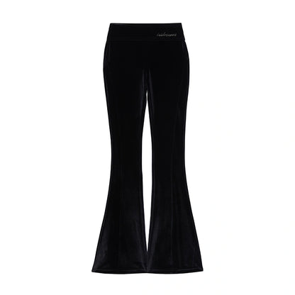 kvkv_Velvet_Flared_Yoga_Pants_With_Rhinestone_Detail_MISSTT