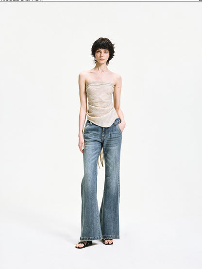 kvkv Versatile Checkered Chiffon Tube Top