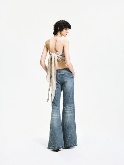 kvkv Versatile Checkered Chiffon Tube Top