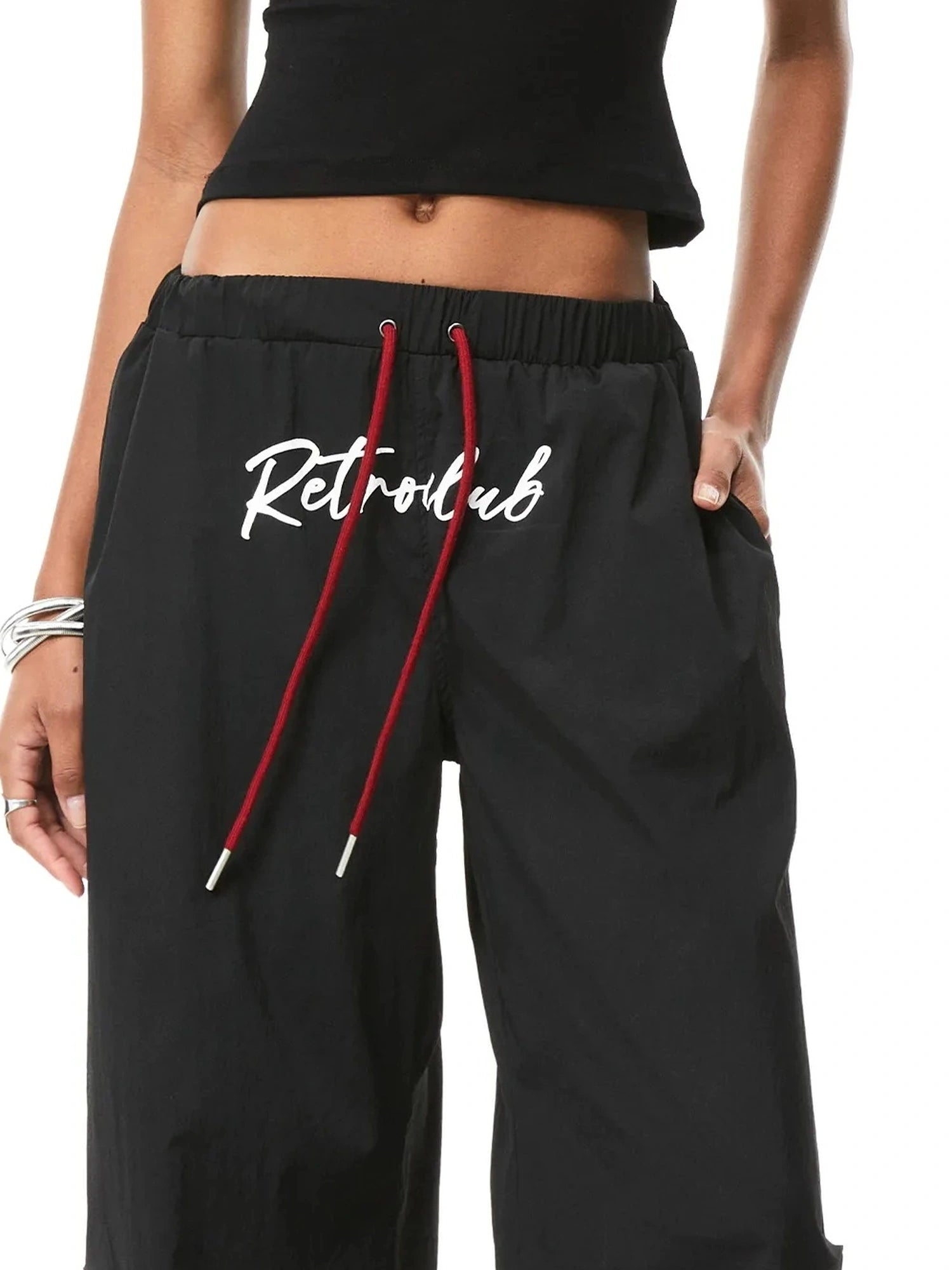 kvkv Vintage Cargo Wide Leg Pants With Adjustable Hem