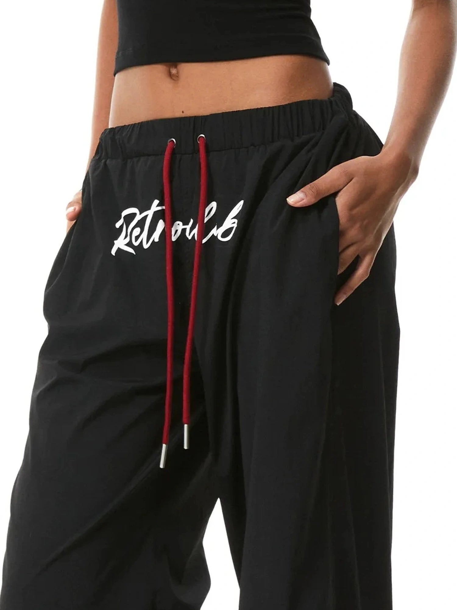 kvkv Vintage Cargo Wide Leg Pants With Adjustable Hem