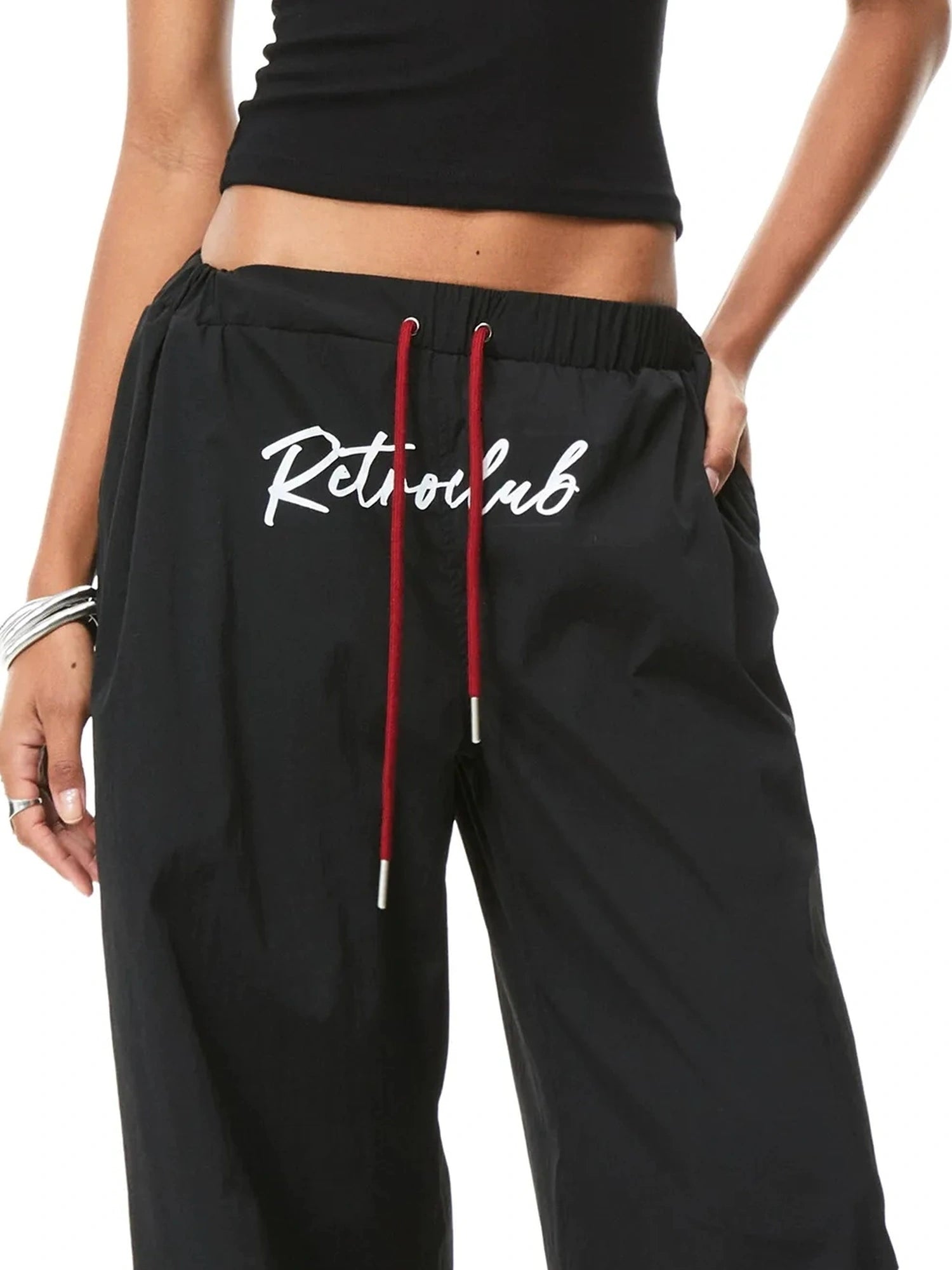 kvkv Vintage Cargo Wide Leg Pants With Adjustable Hem