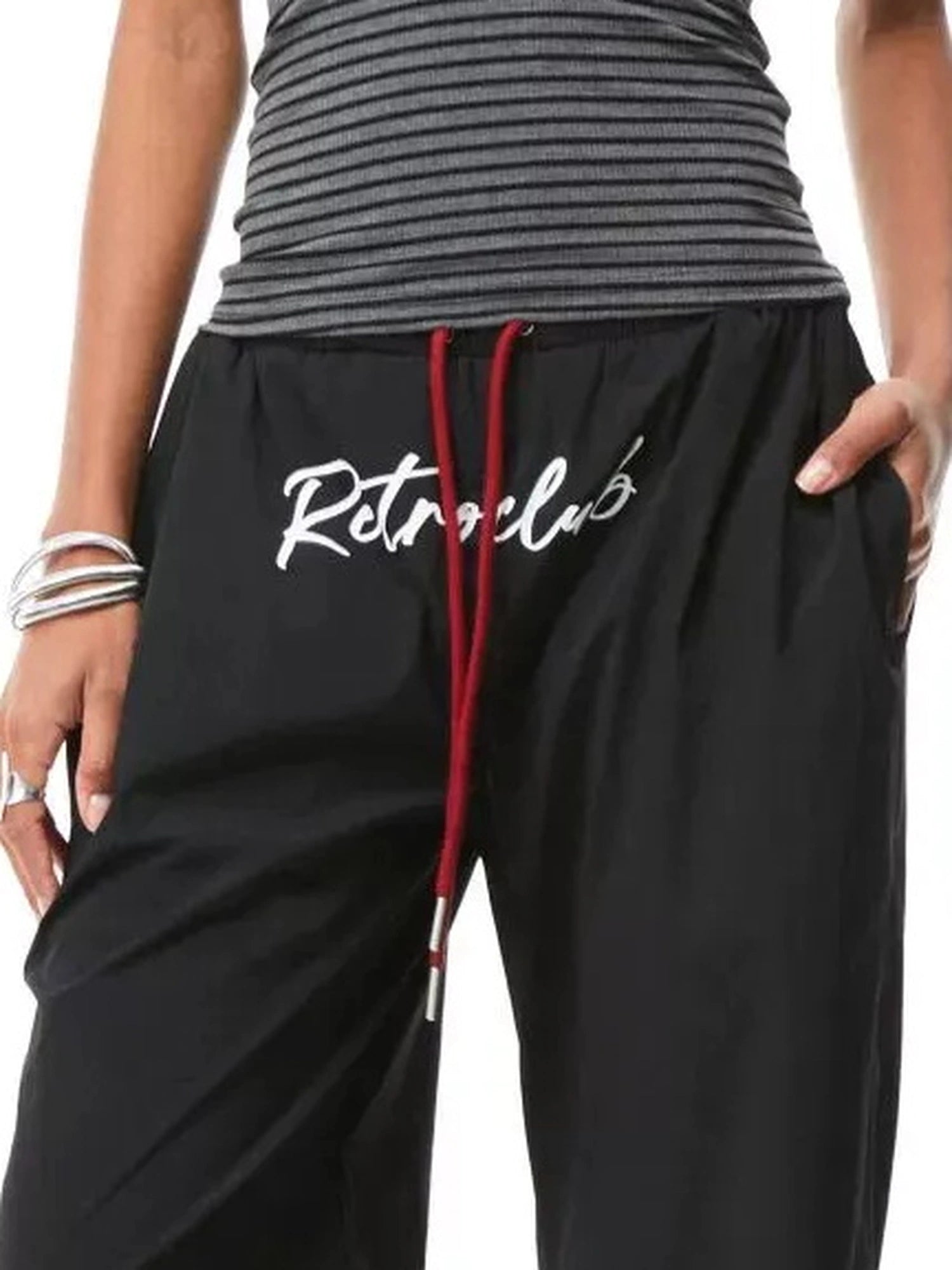 kvkv Vintage Cargo Wide Leg Pants With Adjustable Hem