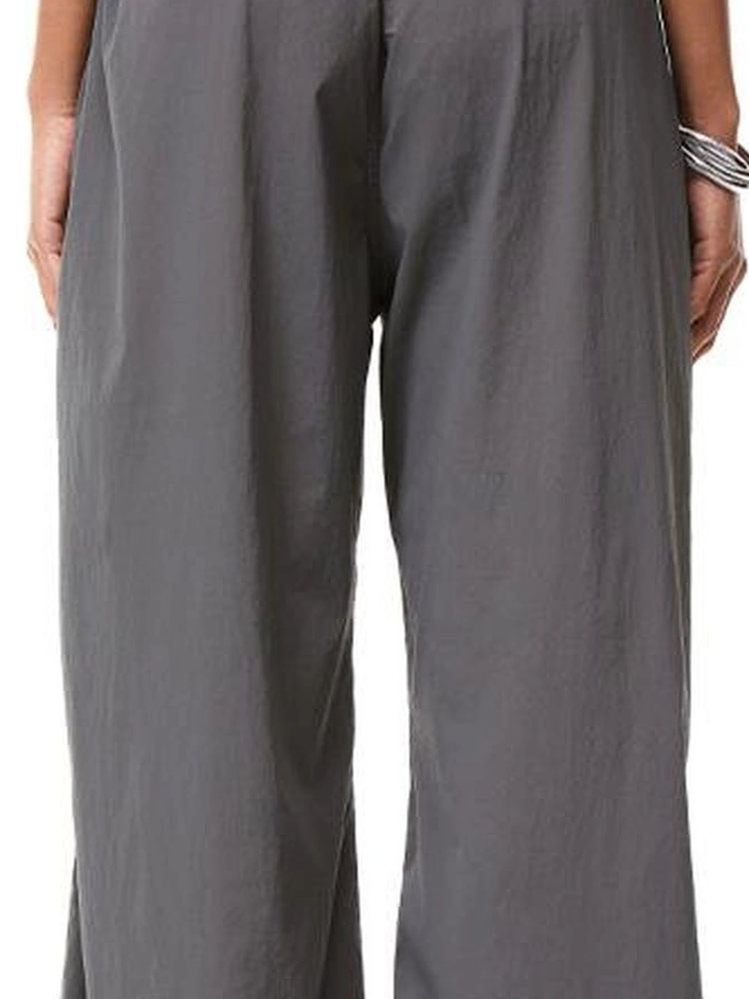 kvkv Vintage Cargo Wide Leg Pants With Adjustable Hem