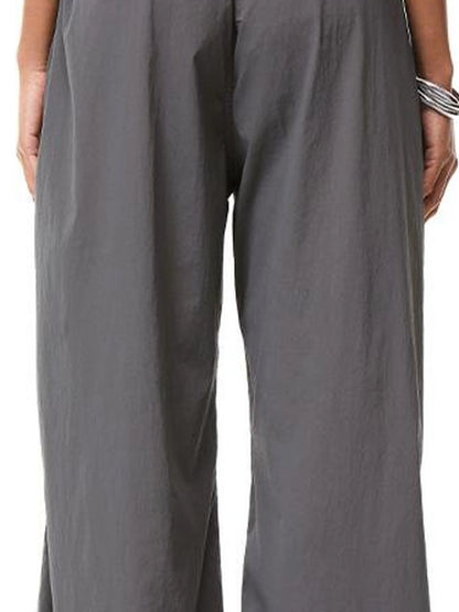 kvkv Vintage Cargo Wide Leg Pants With Adjustable Hem
