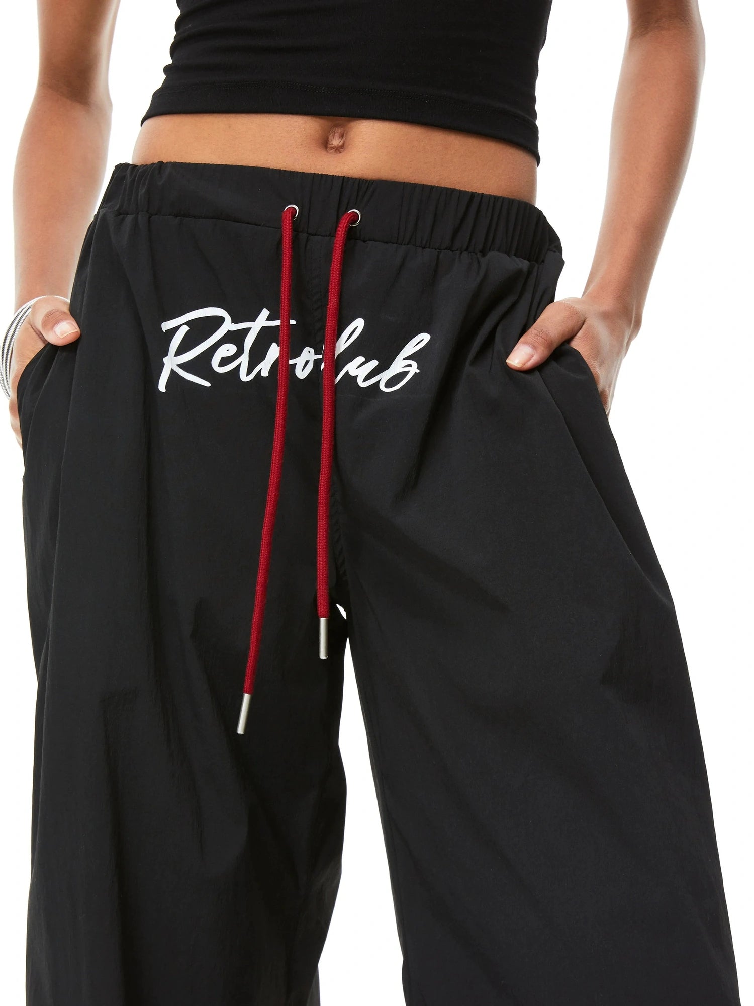 kvkv Vintage Cargo Wide Leg Pants With Adjustable Hem