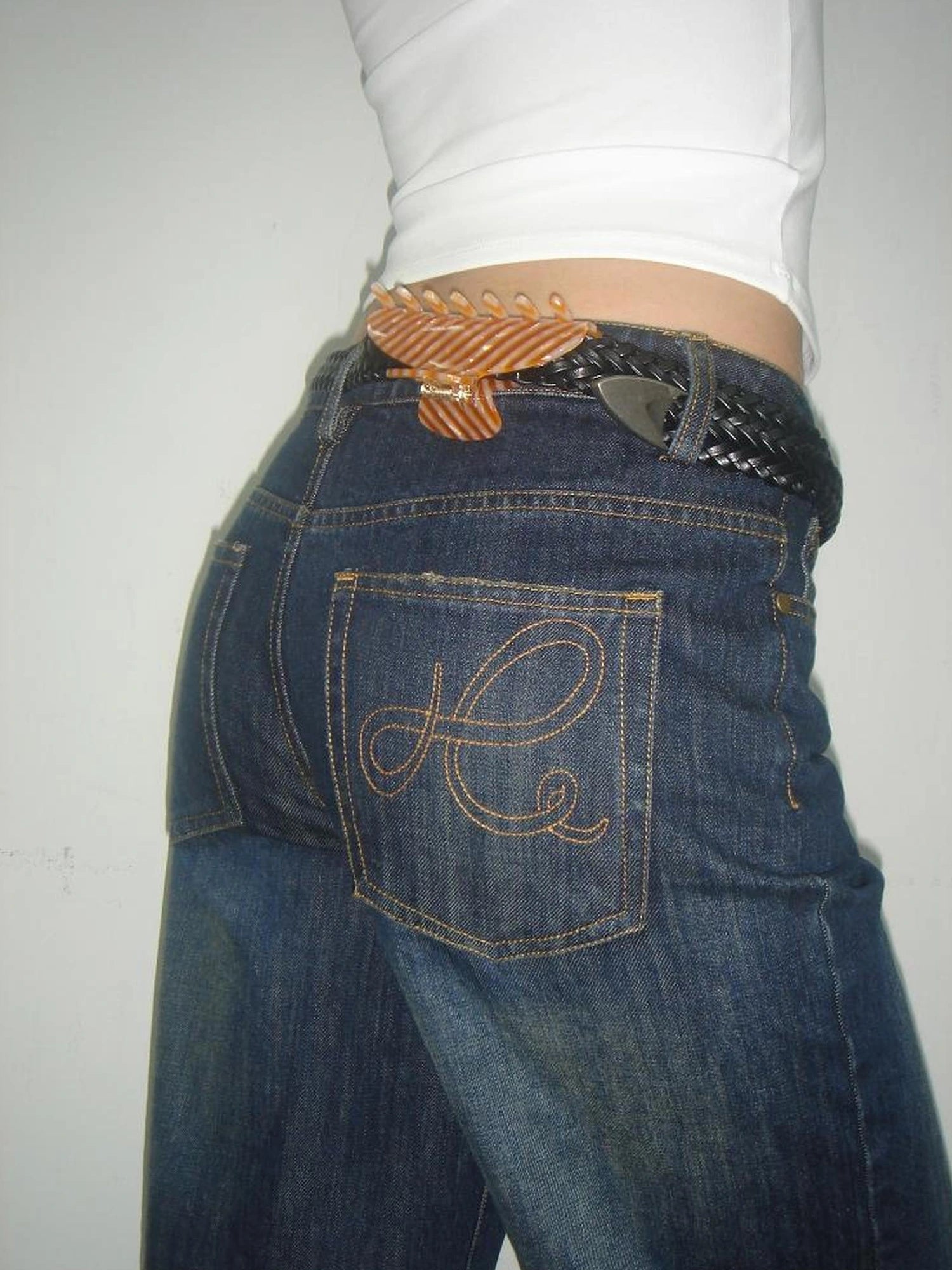 KVKV Yoga Clothing Brand - Vintage Deep Blue Wide Leg Denim Jeans