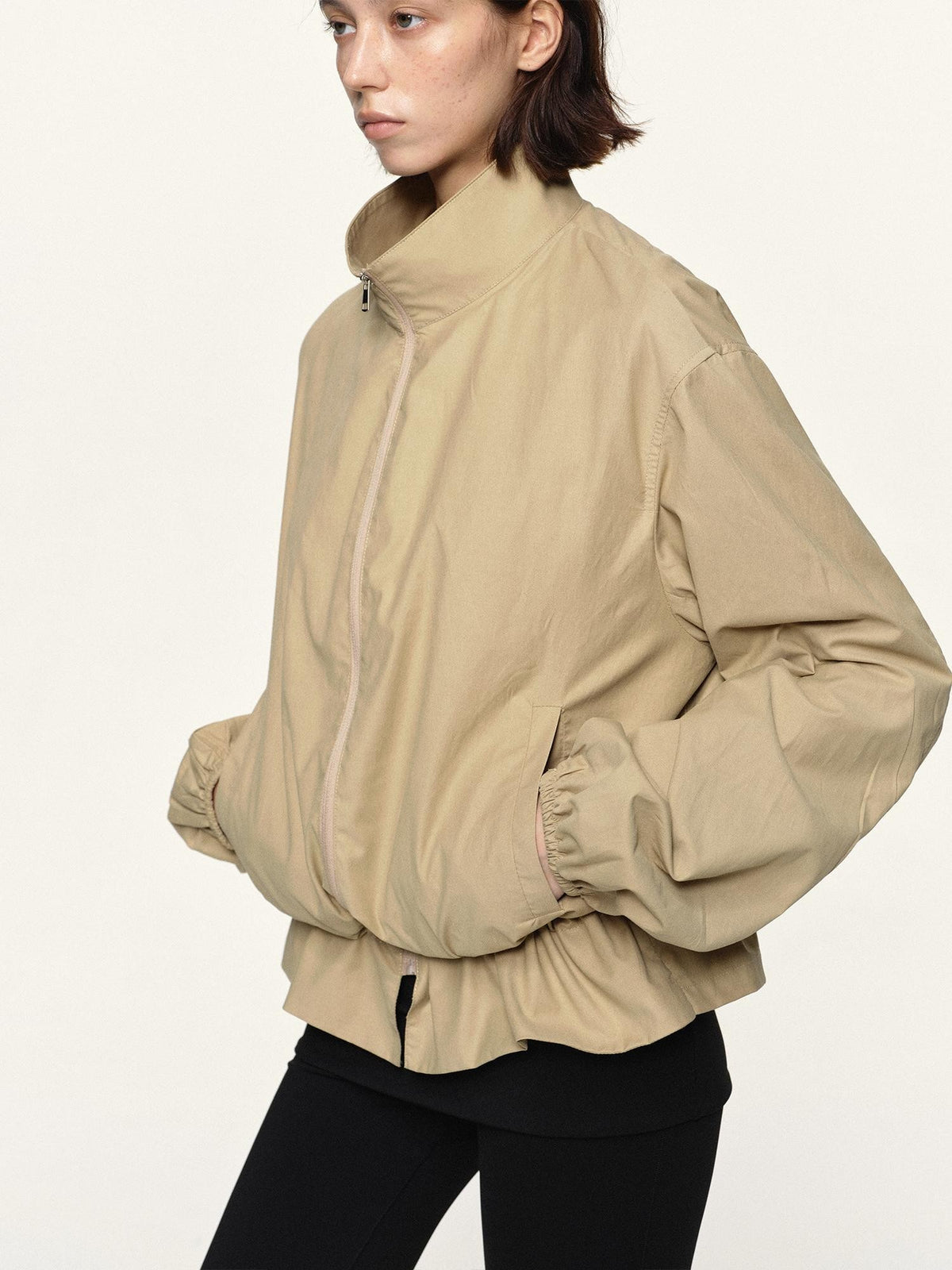 kvkv Vintage Drawstring Waist Khaki Women&