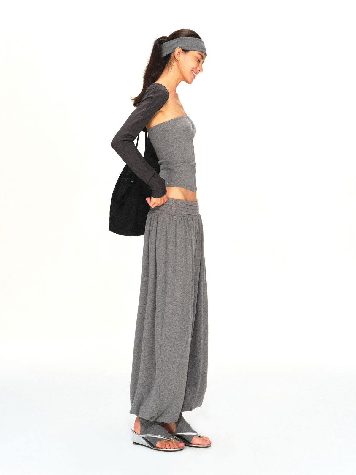 kvkv Vintage Grey Structured Slim Fit Women&