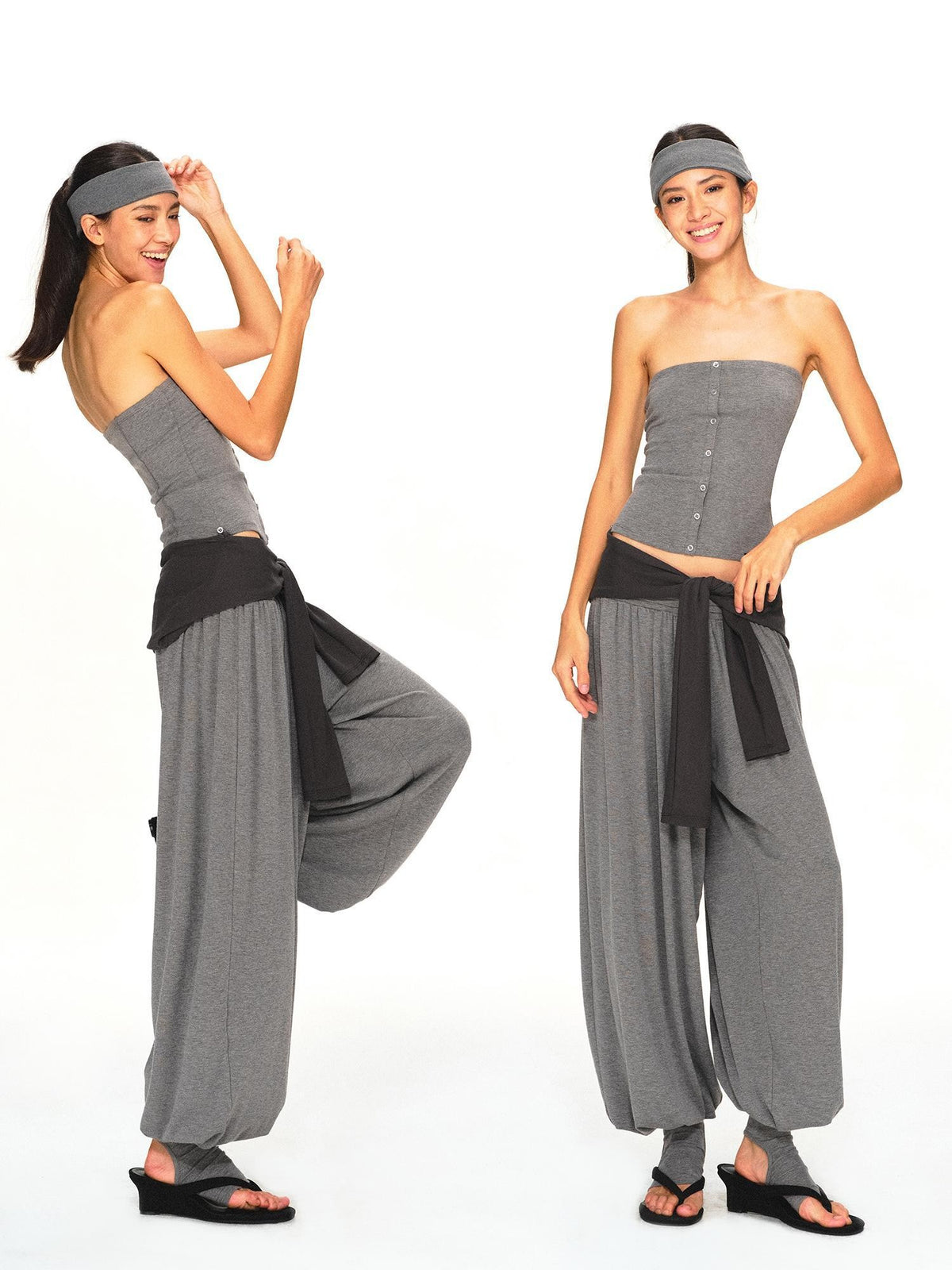 kvkv Vintage Grey Structured Slim Fit Women&