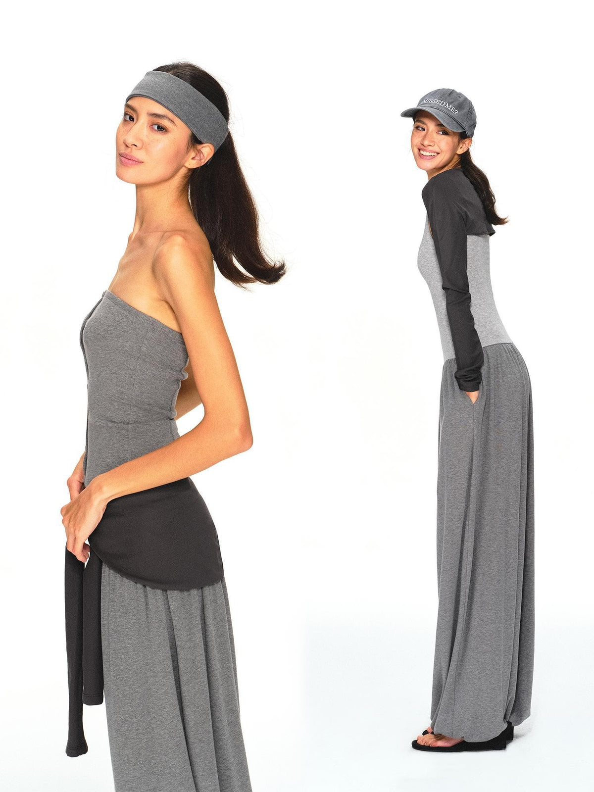 kvkv Vintage Grey Structured Slim Fit Women&
