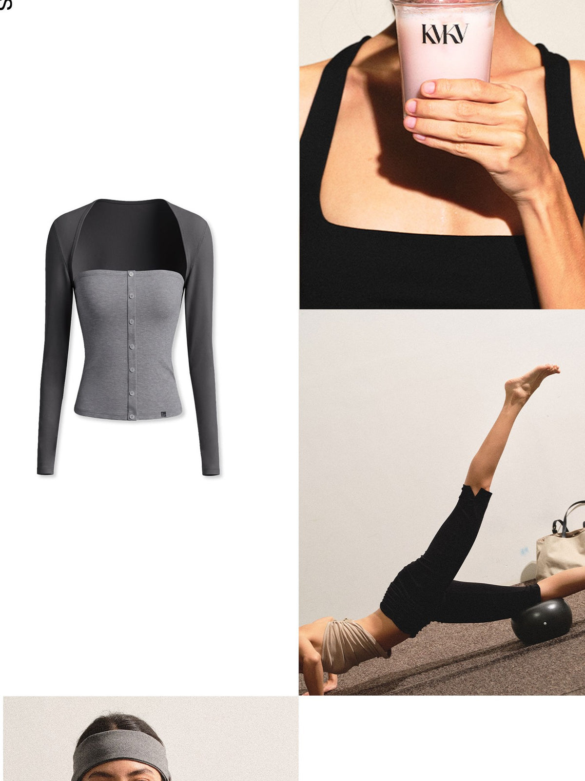 kvkv Vintage Grey Structured Slim Fit Women&