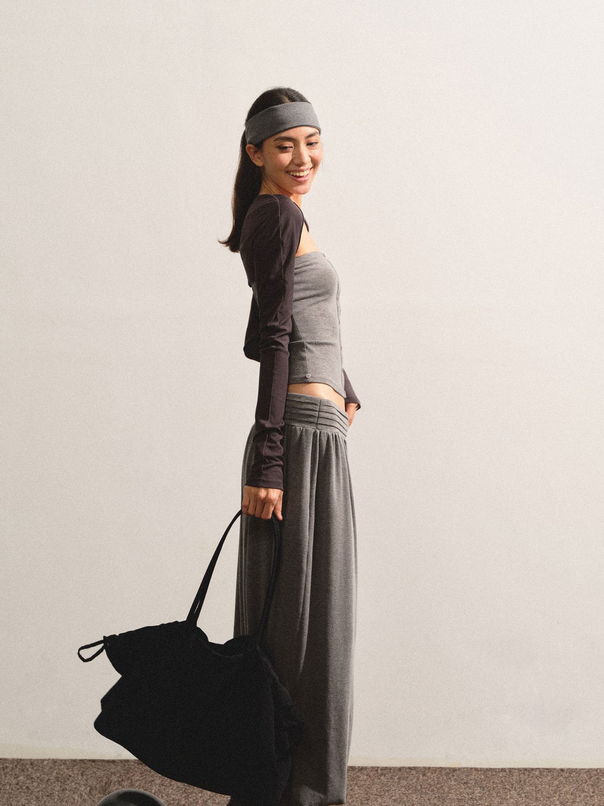 kvkv Vintage Grey Structured Slim Fit Women&
