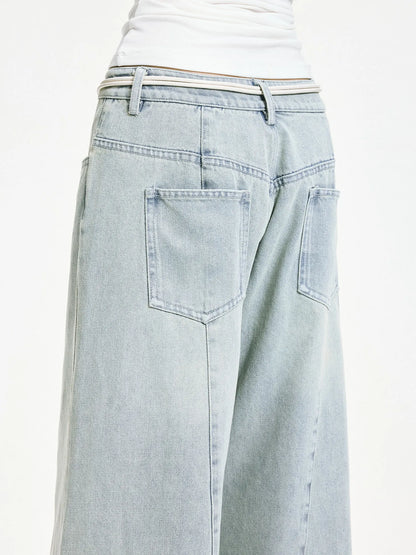 kvkv Vintage Ice Wash Blue Arc Flared Jeans