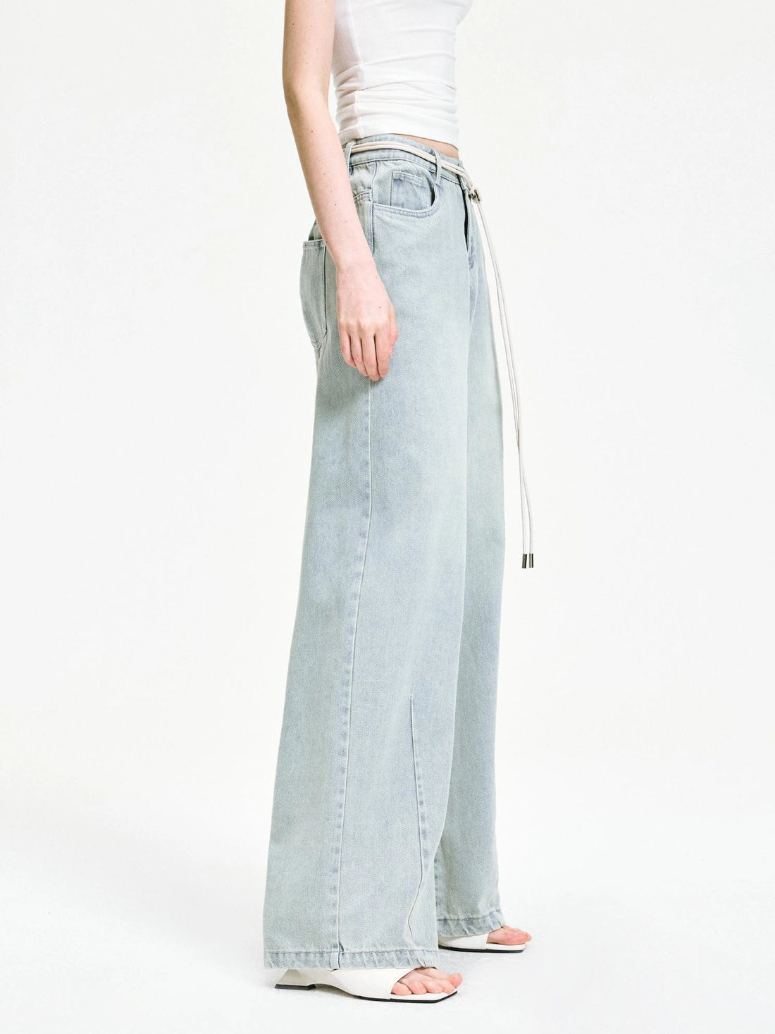 kvkv Vintage Ice Wash Blue Arc Flared Jeans