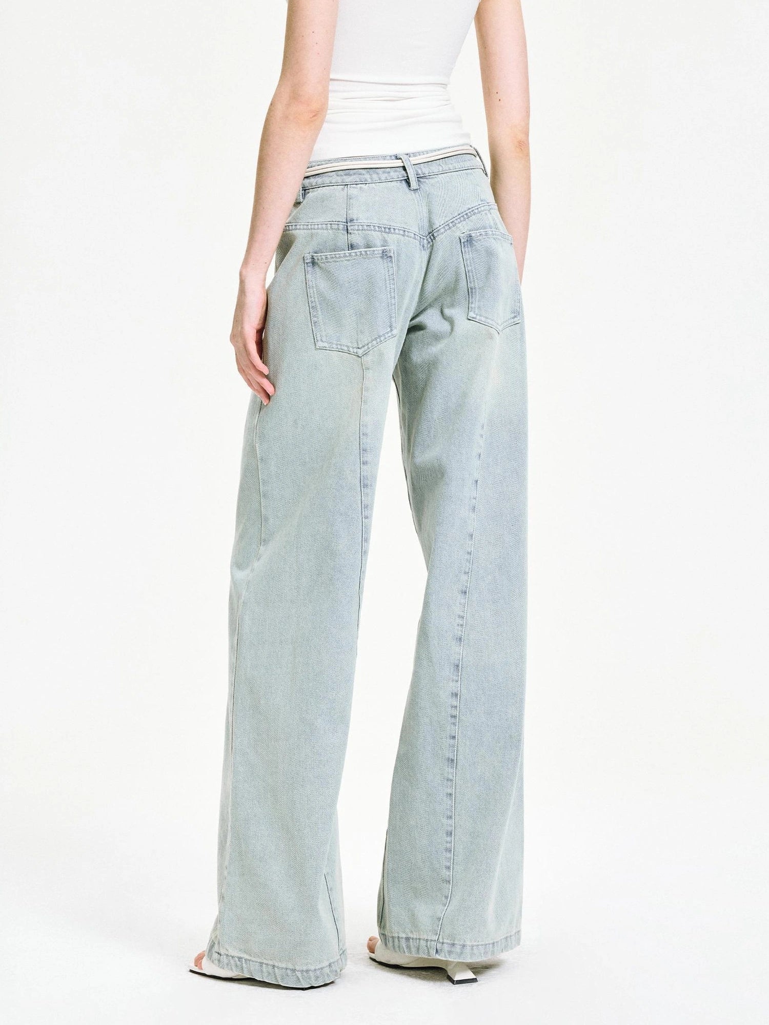 kvkv Vintage Ice Wash Blue Arc Flared Jeans