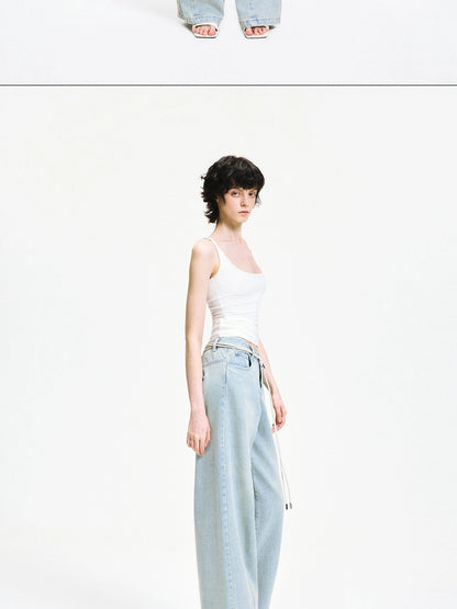 kvkv Vintage Ice Wash Blue Arc Flared Jeans
