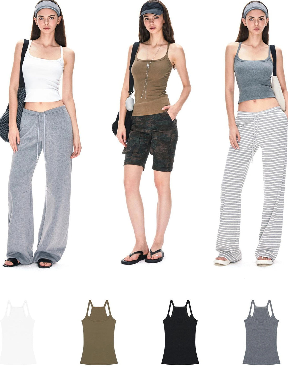 kvkv Vintage Knit Strappy Camisole With Built In Bra