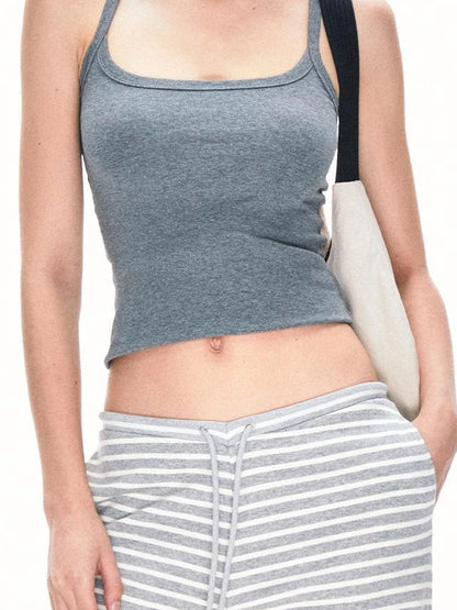 kvkv Vintage Knit Strappy Camisole With Built In Bra